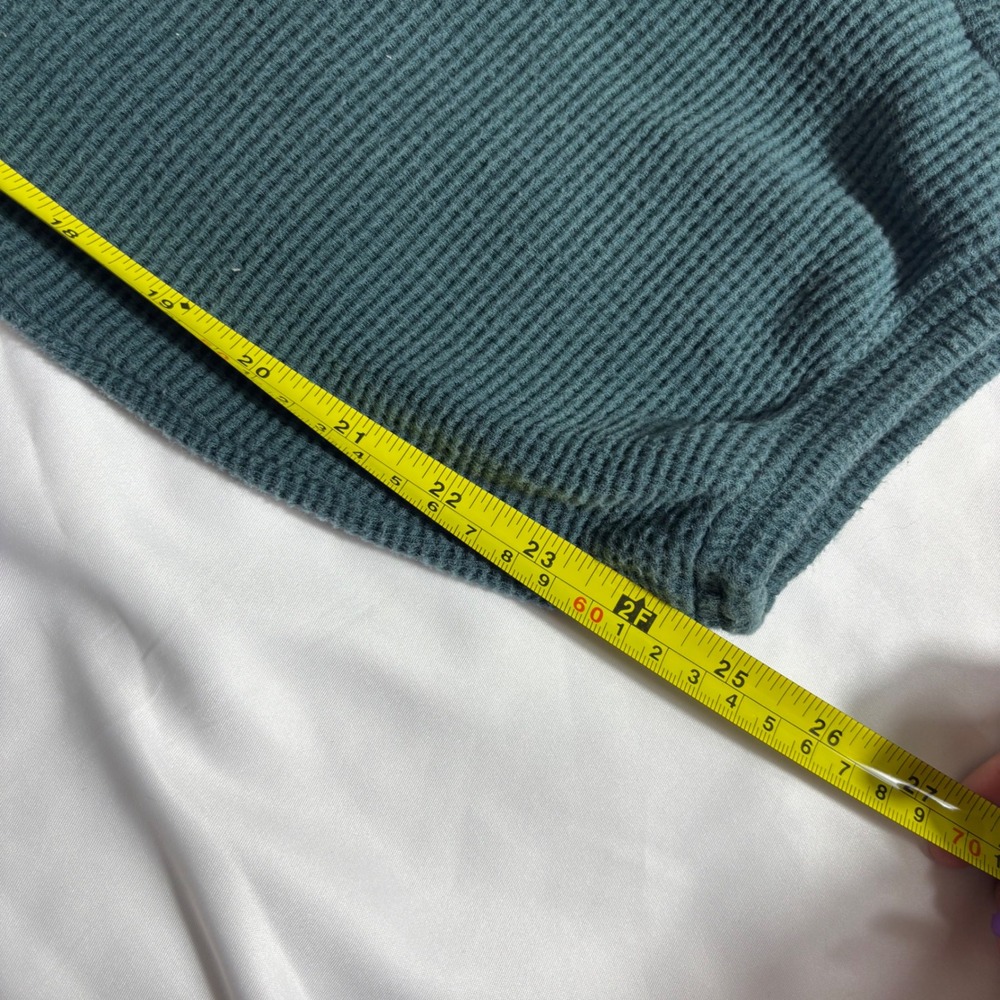 Athleta Waffle Knit Joggers Dark Green Thermal Lounge Pants Large - Picture 3 of 5